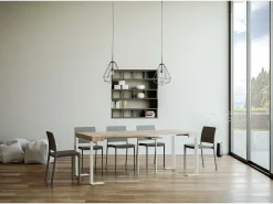 Mesa consola extensível 90x40/196 cm Tecno Small Carvalho Natural quadro Branco^ITAMOBY Clearance