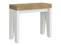 Mesa consola extensível 90x40/196 cm Naxy Mix Small plano Carvalho Natural - estrutura Cinza Branca^ITAMOBY Clearance