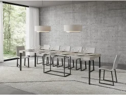 Mesa consola extensível 90x40/300 cm Nordica Cachemira quadro Antracite^ITAMOBY New