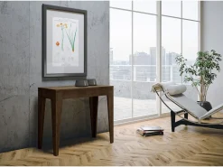 ITAMOBY Consola*Mesa consola extensível 90x42/198 cm Isotta Small Nogueira Natural escuro