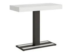 Outlet Mesa consola extensível 90x40/300 cm Capital Cinza Branca quadro Antracite Consola