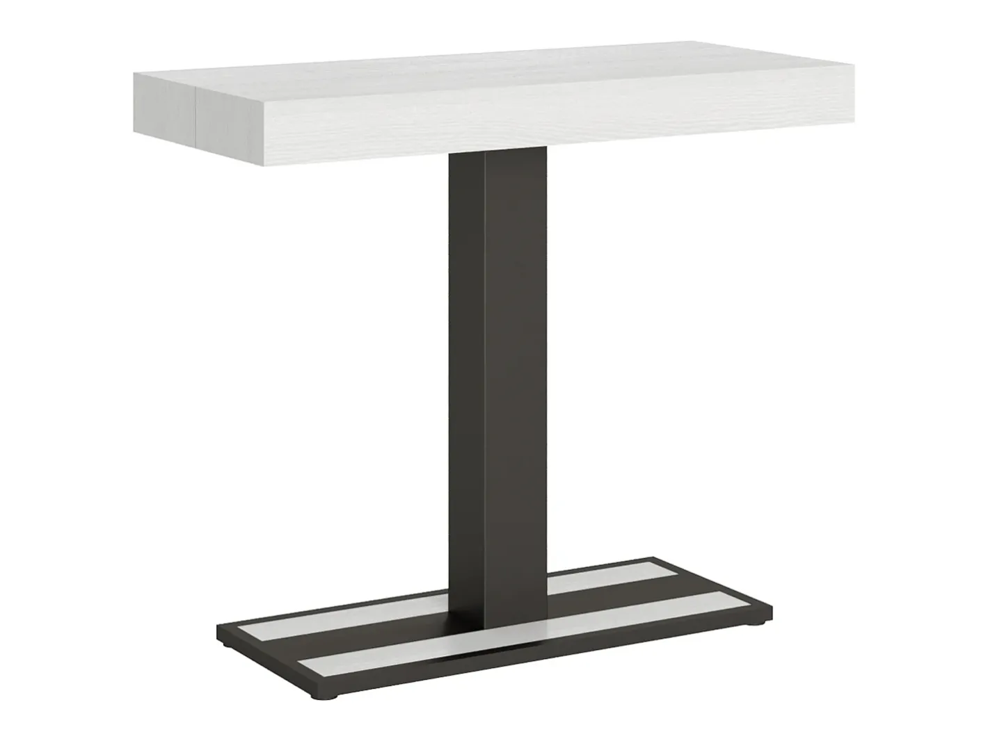 Outlet Mesa consola extensível 90x40/300 cm Capital Cinza Branca quadro Antracite Consola