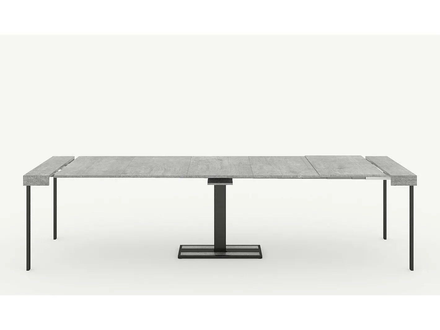 Outlet Mesa consola extensível 90x40/300 cm Capital Cinza Branca quadro Antracite Consola