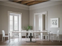 Outlet Mesa consola extensível 90x40/300 cm Capital Cinza Branca quadro Antracite Consola