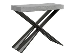 Clearance Mesa consola extensível 90x40/196 cm Diago Small Cimento quadro Antracite Consola