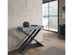 Clearance Mesa consola extensível 90x40/196 cm Diago Small Cimento quadro Antracite Consola