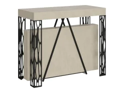 Mesa consola extensível 90x40/300 cm Kerpa caxemira quadro antracite^Ityhome Outlet