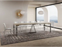 Mesa consola extensível 90x40/300 cm Kerpa caxemira quadro antracite^Ityhome Outlet