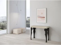 Mesa consola extensível 90x40/196 cm Paxon Small Cachemira quadro Antracite*ITAMOBY New