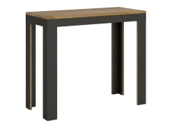 Mesa consola extensível 90x40/300 cm Linea Evolution Carvalho Natural quadro Antracite*ITAMOBY Hot