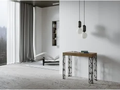 New Mesa consola extensível 90x40/196 cm Ghibli Small Nogueira quadro Antracite Consola