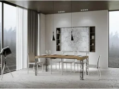 New Mesa consola extensível 90x40/196 cm Ghibli Small Nogueira quadro Antracite Consola
