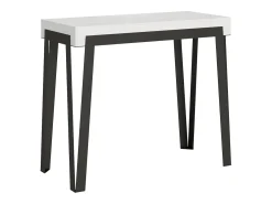 Discount Mesa consola extensível 90x40/300 cm Rio Cinza Branca quadro Antracite Consola