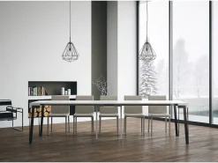 Discount Mesa consola extensível 90x40/300 cm Rio Cinza Branca quadro Antracite Consola