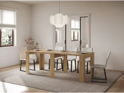 ITAMOBY Consola*Mesa consola extensível 90x25/211 cm Kiba Carvalho Natural extensões internas Castanho