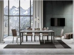 Mesa consola extensível 90x40/196 cm Everyday Small Evolution Cimento quadro Antracite^ITAMOBY Clearance