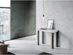 Mesa consola extensível 90x40/300 cm Everyday Cinza Branca quadro Antracite*ITAMOBY Best