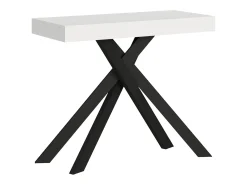 Best Mesa consola extensível 90x40/196 cm Krack Small cinza branca pernas antracite Consola