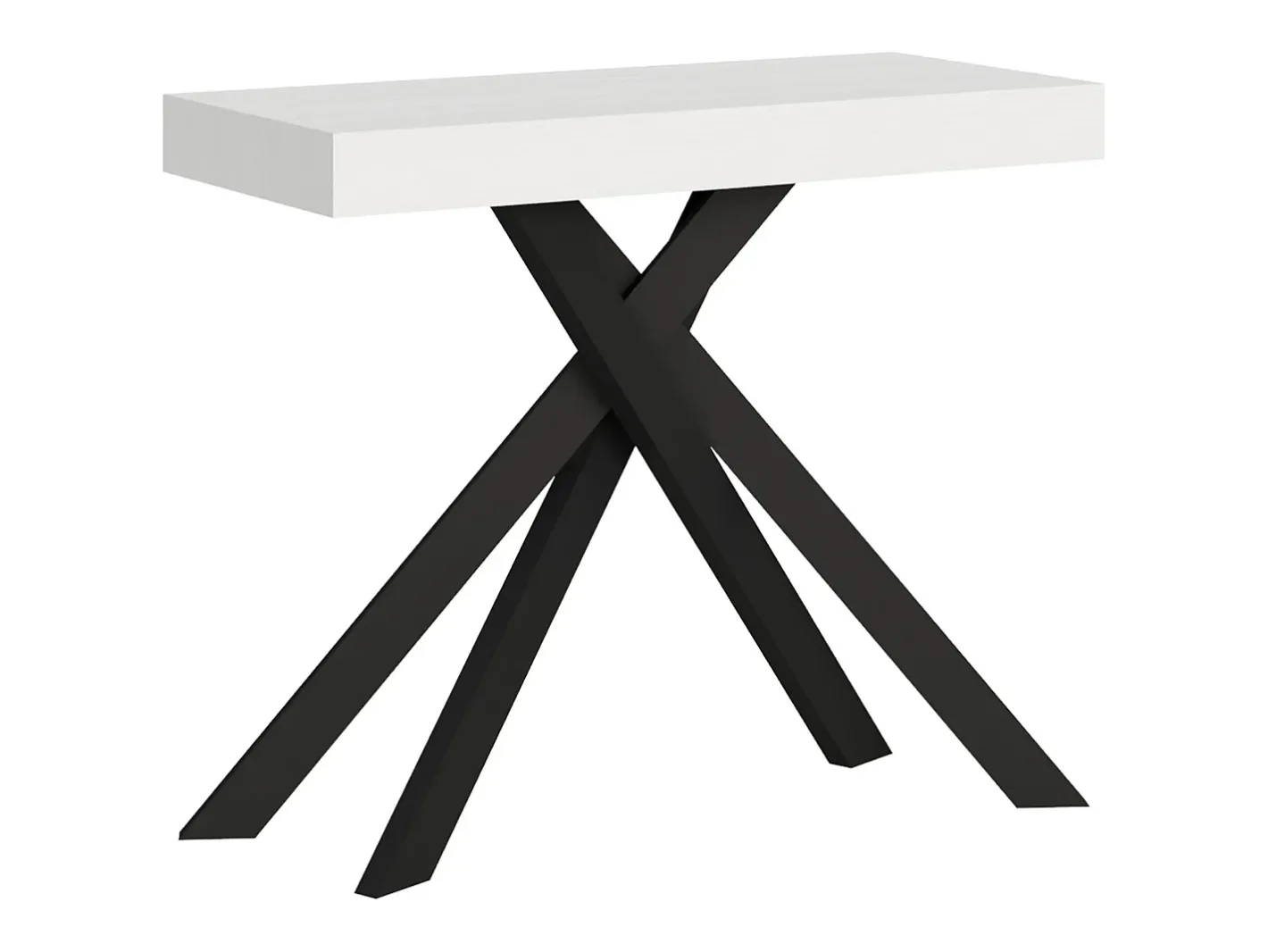 Best Mesa consola extensível 90x40/196 cm Krack Small cinza branca pernas antracite Consola