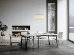 Mesa consola extensível 90x40/300 cm Rio Cinza Branca quadro Ferrugem Consola