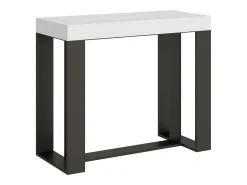 Mesa consola extensível 90x40/196 cm Futura Small Cinza Branca quadro Antracite^ITAMOBY Best