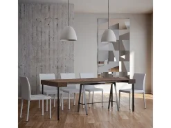 Mesa consola extensível 90x40/196 cm Banco Small Nogueira quadro Antracite^ITAMOBY Clearance