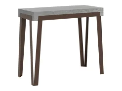 ITAMOBY Consola*Mesa consola extensível 90x40/196 cm Rio Small Cimento quadro Ferrugem Cinzento