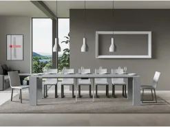 Mesa consola extensível 90x40/300 cm Roxell Cimento Consola