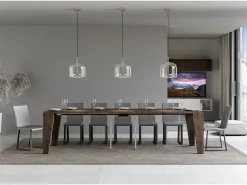 Outlet Mesa consola extensível 90x40/300 cm Naxy Nogueira Consola