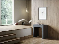 Best Mesa consola extensível 78x47/299 cm Allin Antracite Espatulado extensões internas Consola