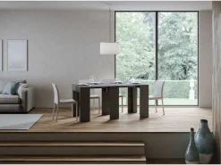 Best Mesa consola extensível 78x47/299 cm Allin Antracite Espatulado extensões internas Consola