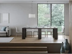 Best Mesa consola extensível 78x47/299 cm Allin Antracite Espatulado extensões internas Consola
