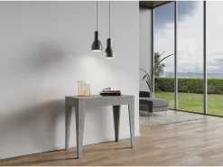 Mesa consola extensível 90x42/302 cm Isotta Cimento Consola