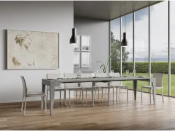 Mesa consola extensível 90x42/302 cm Isotta Cimento Consola