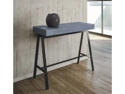 ITAMOBY Consola*Mesa consola extensível 90x40/196 cm Banco Small Cimento quadro Antracite Cinzento
