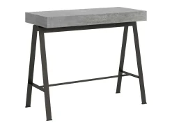 ITAMOBY Consola*Mesa consola extensível 90x40/196 cm Banco Small Cimento quadro Antracite Cinzento