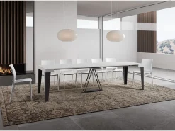 New Mesa consola extensível 90x40/300 cm Algo cinza branca quadro antracite Consola
