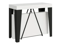 New Mesa consola extensível 90x40/300 cm Algo cinza branca quadro antracite Consola