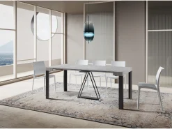 Mesa consola extensível 90x40/196 cm Tarax Small cimento quadro antracite*Ityhome Clearance