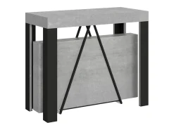 Mesa consola extensível 90x40/196 cm Tarax Small cimento quadro antracite*Ityhome Clearance