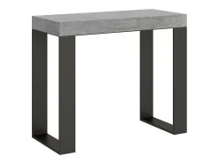 Mesa consola extensível 90x40/196 cm Tecno Small Premium Cimento quadro Antracite^ITAMOBY Clearance