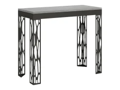 Mesa consola extensível 90x40/196 cm Ghibli Evolution Small Cimento quadro Antracite^ITAMOBY New