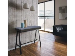 ITAMOBY Consola*Mesa consola extensível 90x40/300 cm Banco Evolution Cimento quadro Antracite Cinzento