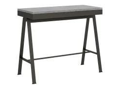 ITAMOBY Consola*Mesa consola extensível 90x40/300 cm Banco Evolution Cimento quadro Antracite Cinzento