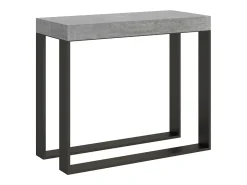 ITAMOBY Consola*Mesa consola extensível 90x40/196 cm Elettra Small Cimento quadro Antracite Cinzento