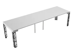 ITAMOBY Consola*Mesa consola extensível 90x40/300 cm Ghibli Cinza Branca quadro Antracite Branco