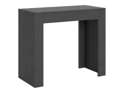 Mesa consola extensível 90x42/302 cm Emy Antracite Espatulado*ITAMOBY