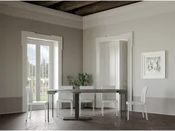ITAMOBY Consola*Mesa consola extensível 90x40/196 cm Capital Small Cimento quadro Antracite Cinzento