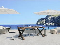 ITAMOBY Consola*Mesa consola extensível 90x40/190 cm Diago Small Abeto tingido quadro Antracite Castanho