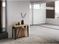 Mesa consola extensível 90x40/300 cm Algo carvalho natural quadro antracite*Ityhome Sale
